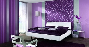 Стильный дизайн спальни фото 2016 современные идеи — обои двух цветов